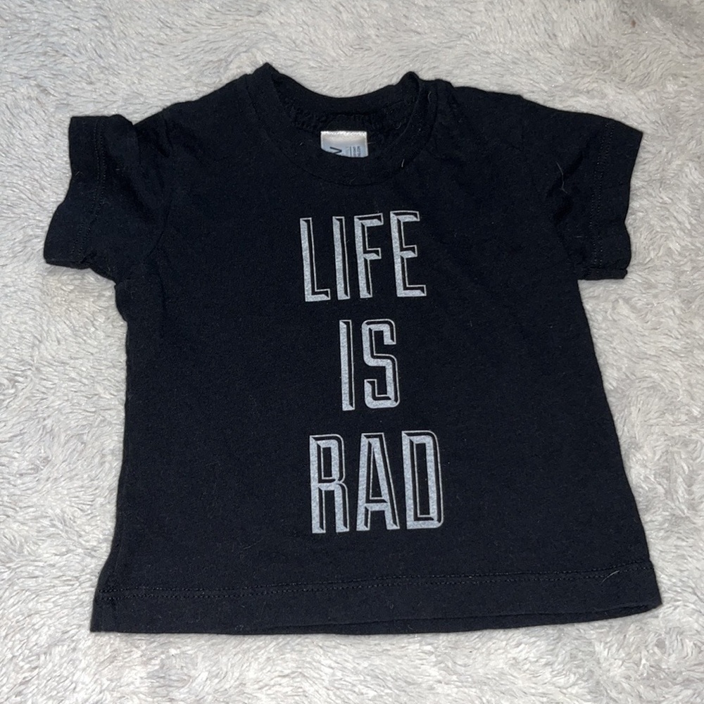 American apparel short sleeve life is rad tee
